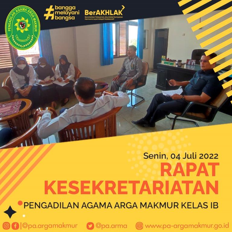 040722 Rapat Monev Kesekretariatan 1