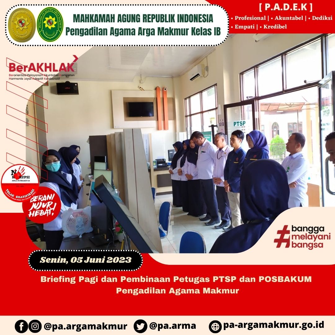 050623 Brefing PTSP dan POSBAKUM 2