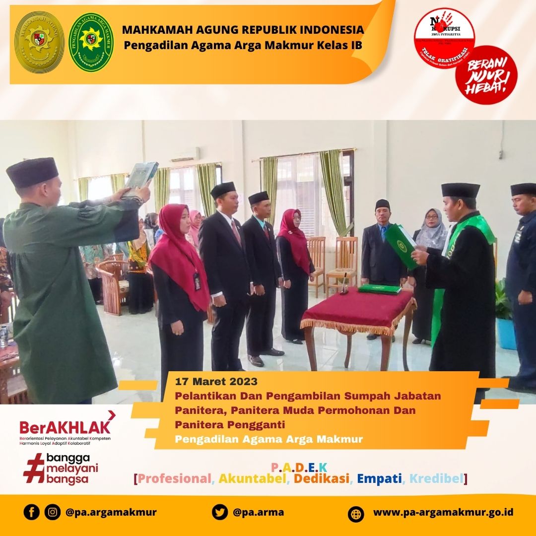 170323 Pelantikan dan pengambila sumpah Panitera panmud pp 1