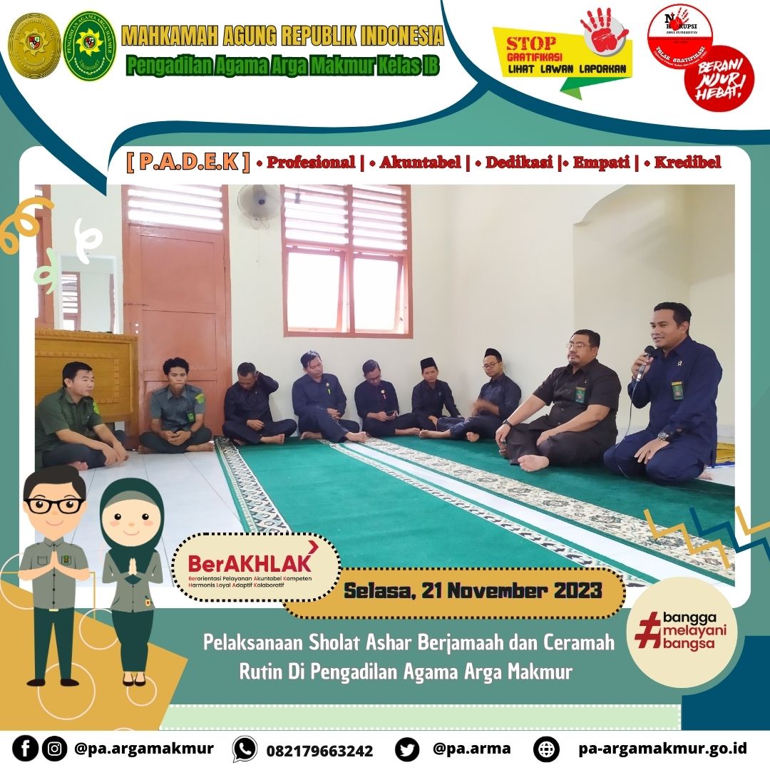 211123 Sholat ashat berjamaah dan ceramah 1