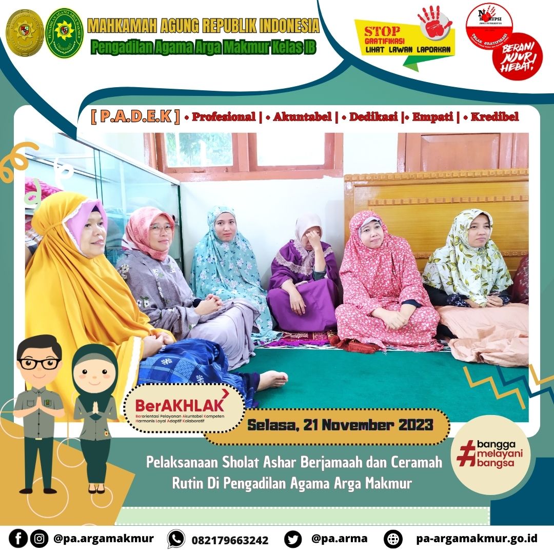 211123 Sholat ashat berjamaah dan ceramah 2