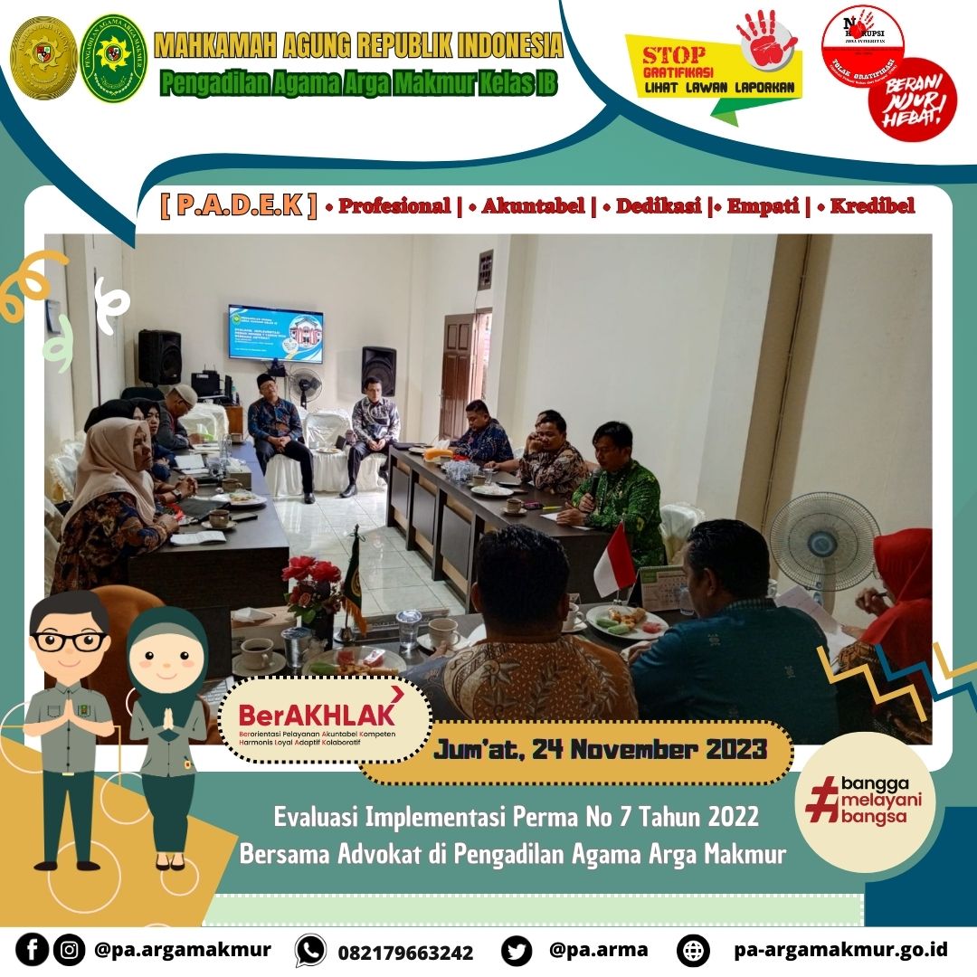 241123 Evaluasi PERMA no 7 bersama Advokat 1
