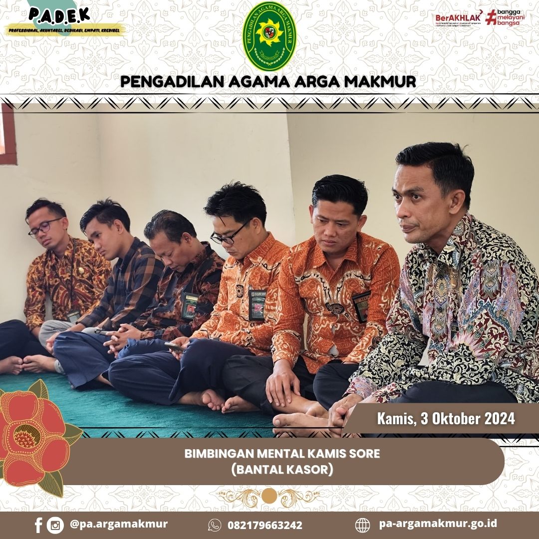 031024 Bimbingan Mental Kamis Sore BANTAL KASOR