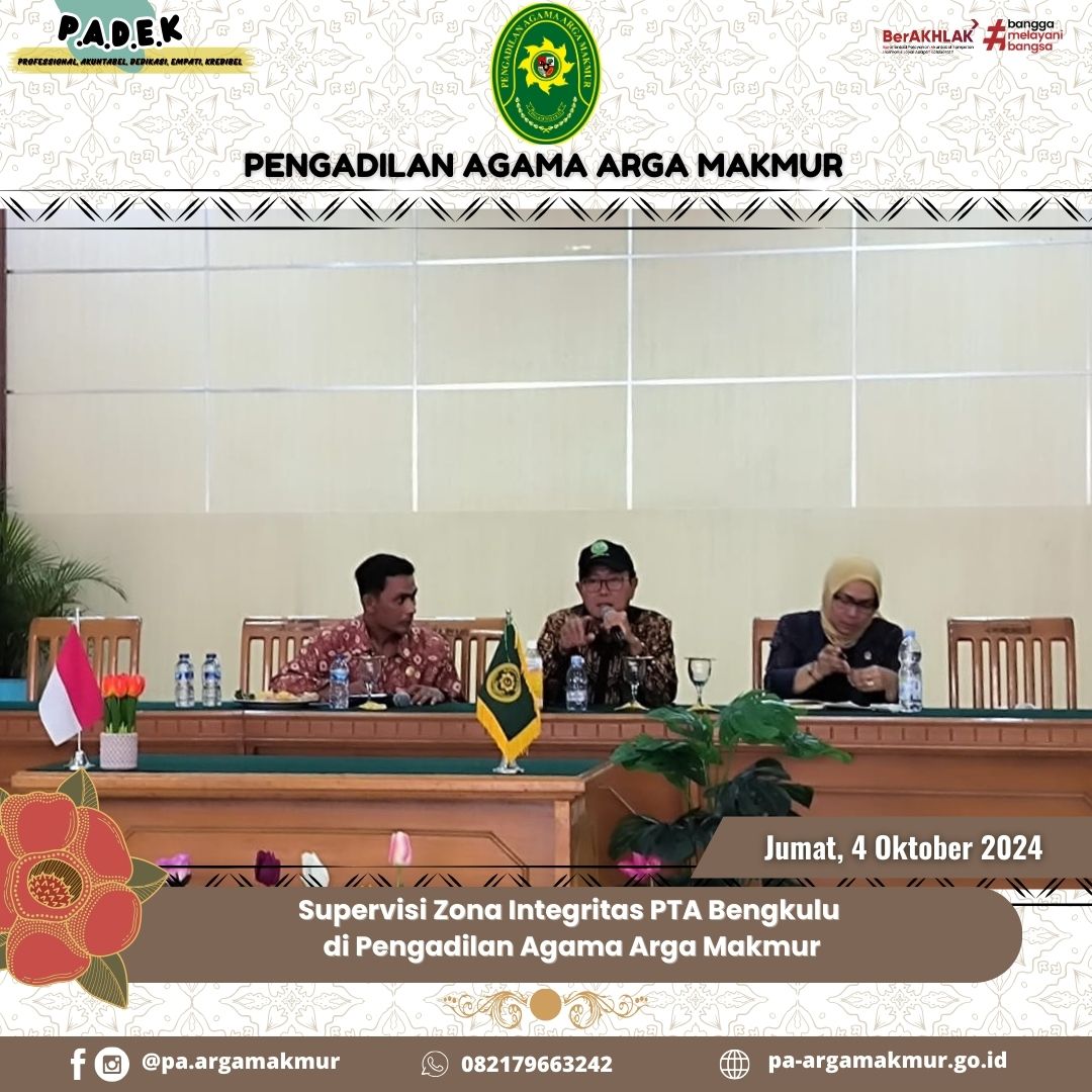 041024 Supervisi ZI PTA Bengkulu di PA Arga Makmur