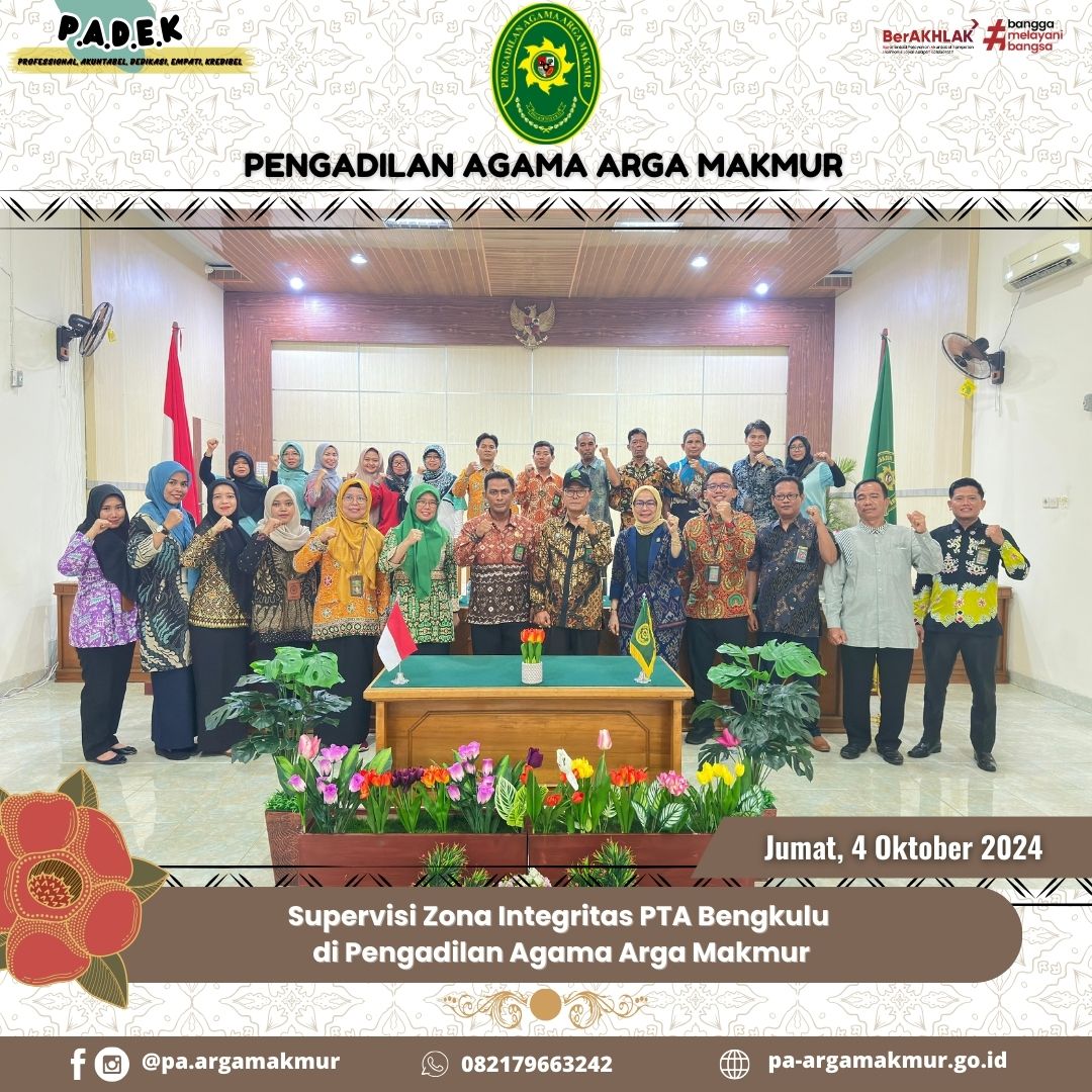 041024 Supervisi ZI PTA Bengkulu di PA Arga Makmur 1