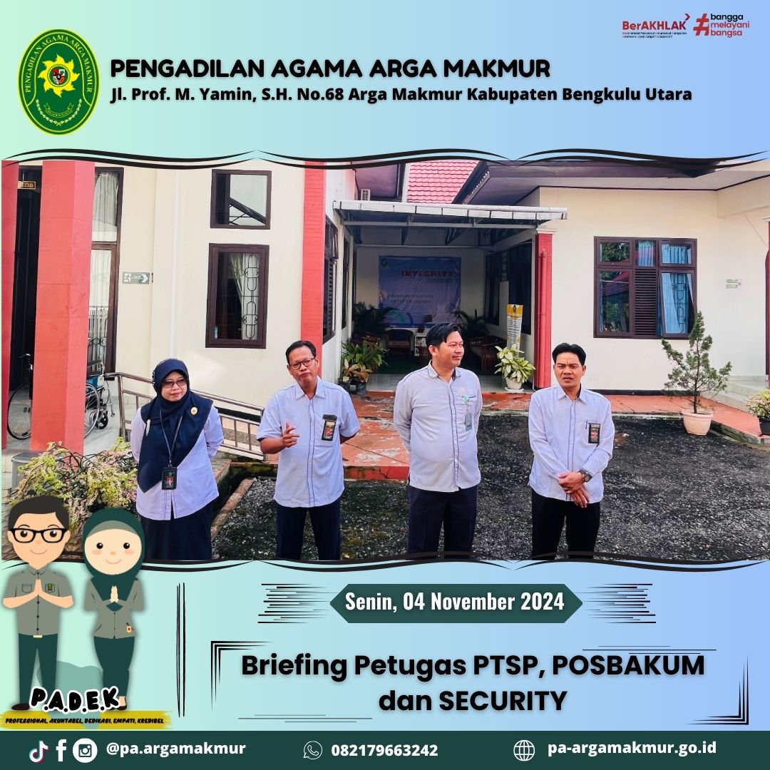 041124 Breafing Petugas PTSP POSBAKUM dan Security