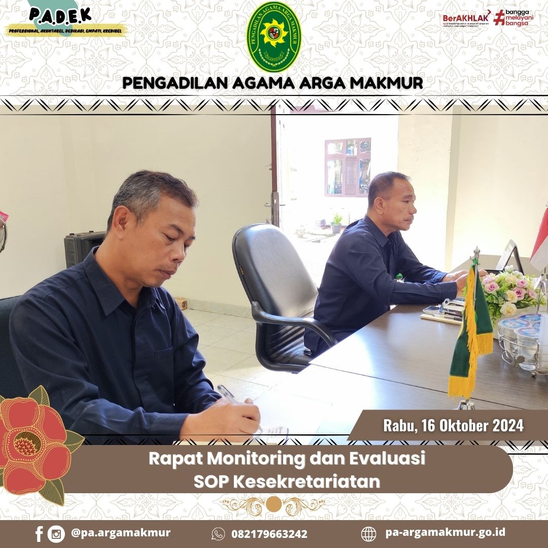 161024 Rapat Monev SOP Kesekretaritan 1