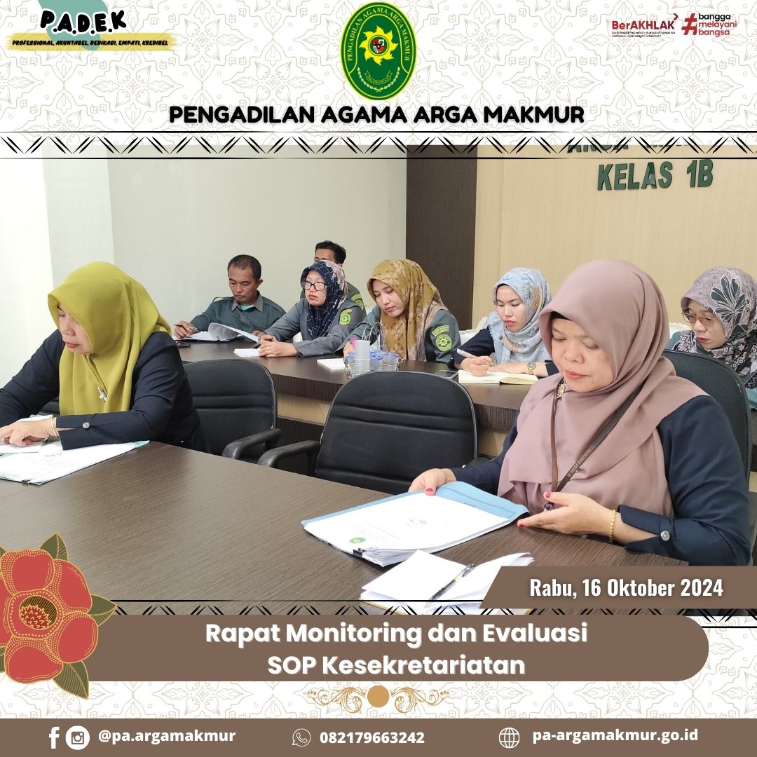 161024 Rapat Monev SOP Kesekretaritan 2