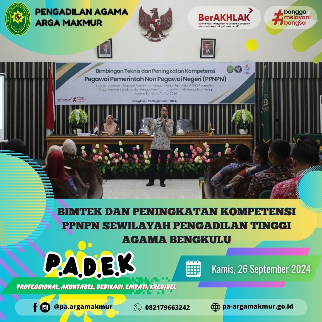260924 BIMTEK dan Peningkatan Kompetensi PPNPN sewilayah PTA BKL 2