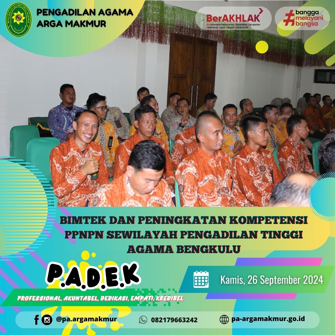 260924 BIMTEK dan Peningkatan Kompetensi PPNPN sewilayah PTA BKL 3