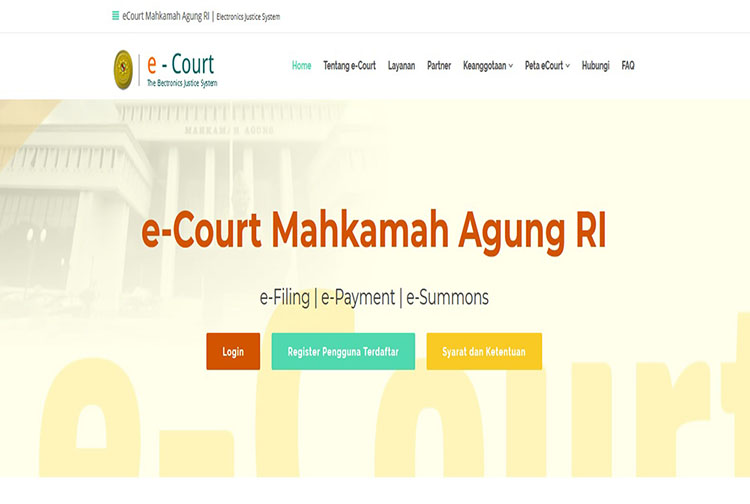 e-Court Mahkamah Agung RI