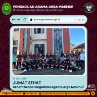 Jum’at Sehat, PA Arga Makmur Gelar Senam Bersama di Halaman Kantor