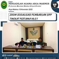 PA Arga Makmur Ikuti Zoom Sosialisasi SIPP Versi 6.0.1