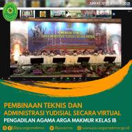 Pembinaan Teknis dan Administrasi Yudisial bersama Mahkamah Agung secara Virtual