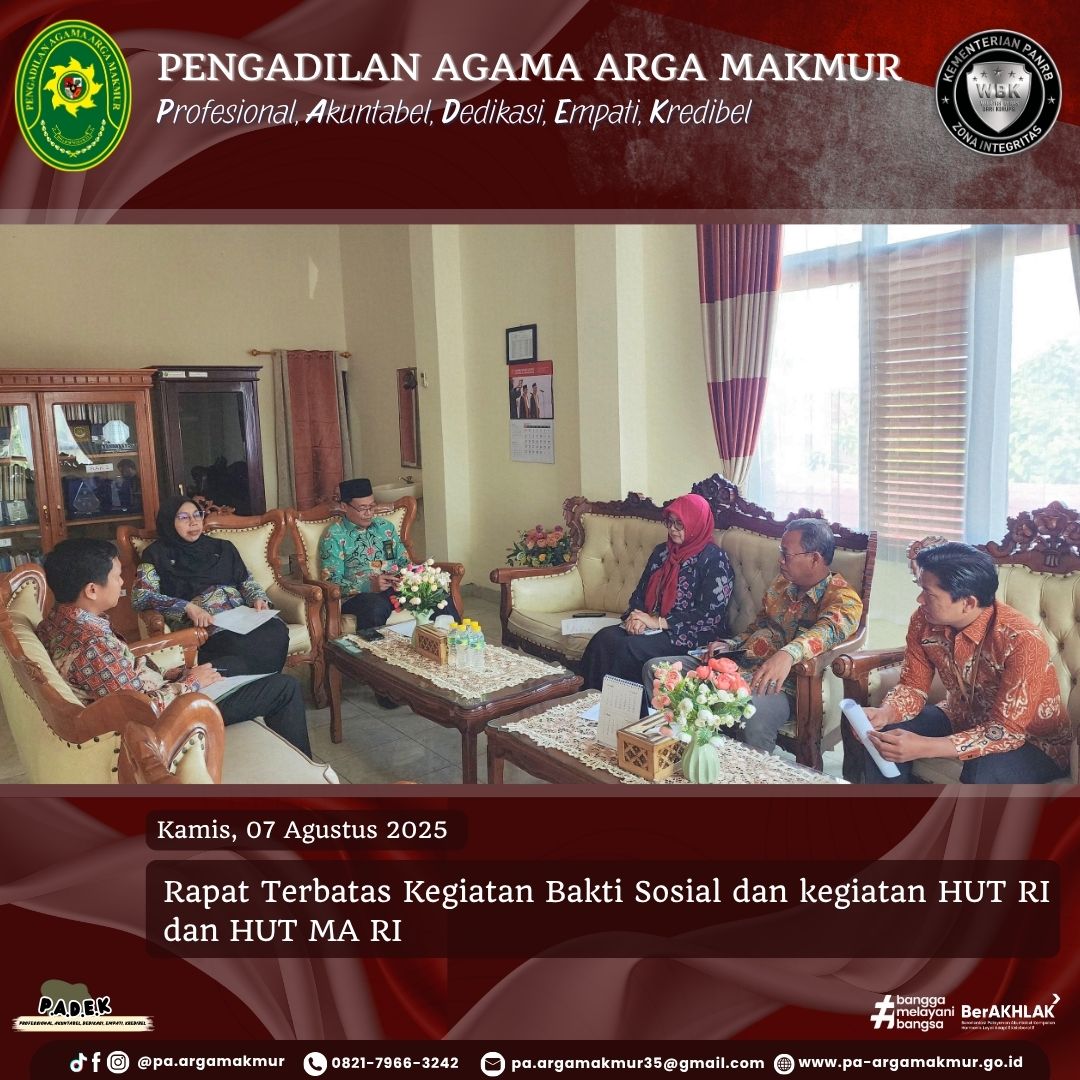 070725 Rapat terbatas HUT RI dan HUT MA 2