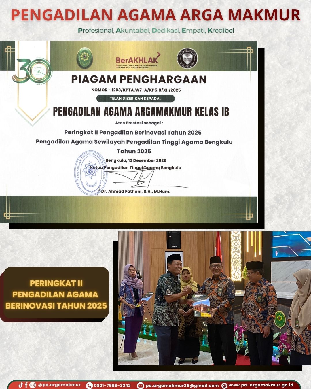 121225 Penghargaan