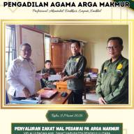 Penyerahan Zakat Mal Pegawai Pengadilan Agama Arga Makmur