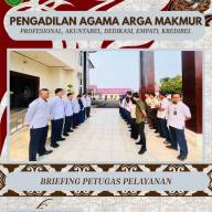 Perkuat Kualitas Pelayanan Publik, PA Arga Makmur Gelar Briefing Petugas Layanan