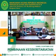 Pembinaan Bagian Kesekretariatan bersama PTA Bengkulu